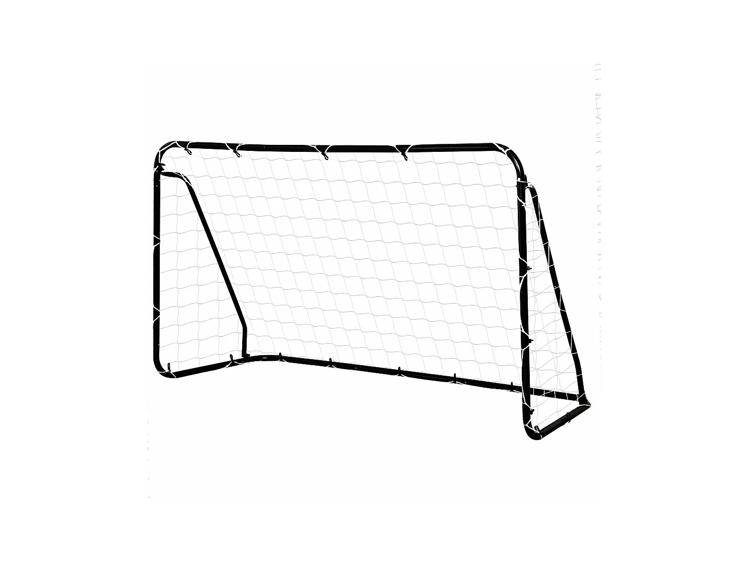 But de football - cage de foot - but futsal dim. 203L x 81l x 120H cm - châssis métal époxy filet polyester - piquets inclus - noir