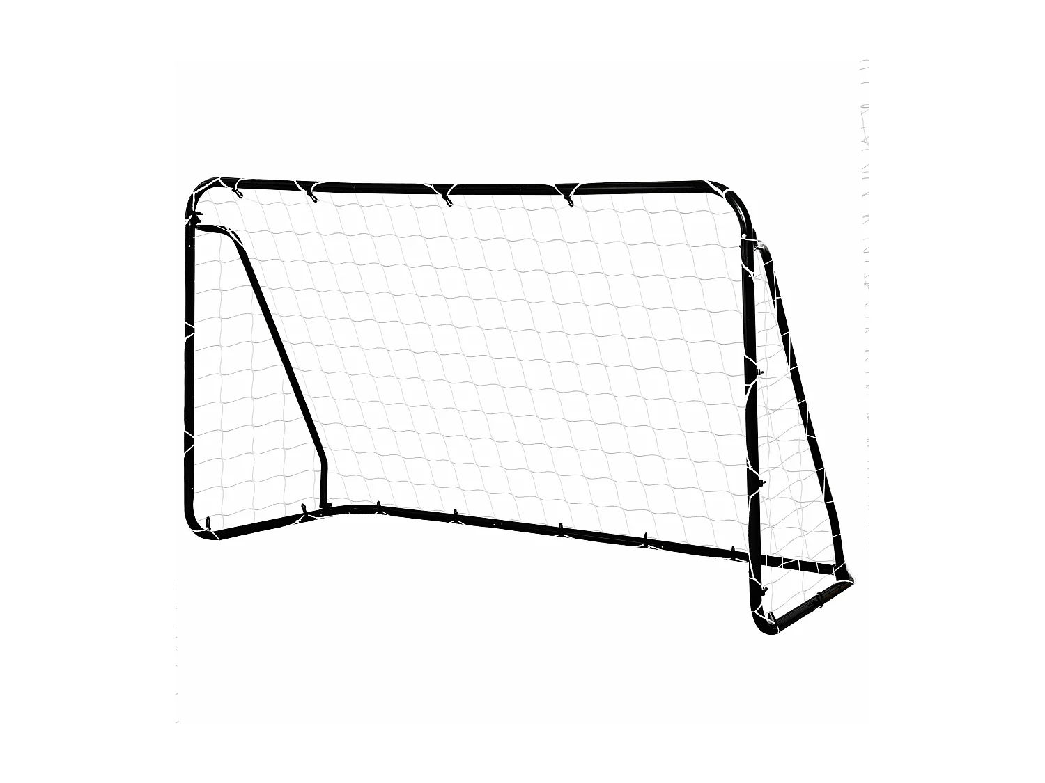 But de football - cage de foot - but futsal dim. 203L x 81l x 120H cm - châssis métal époxy filet polyester - piquets inclus - noir