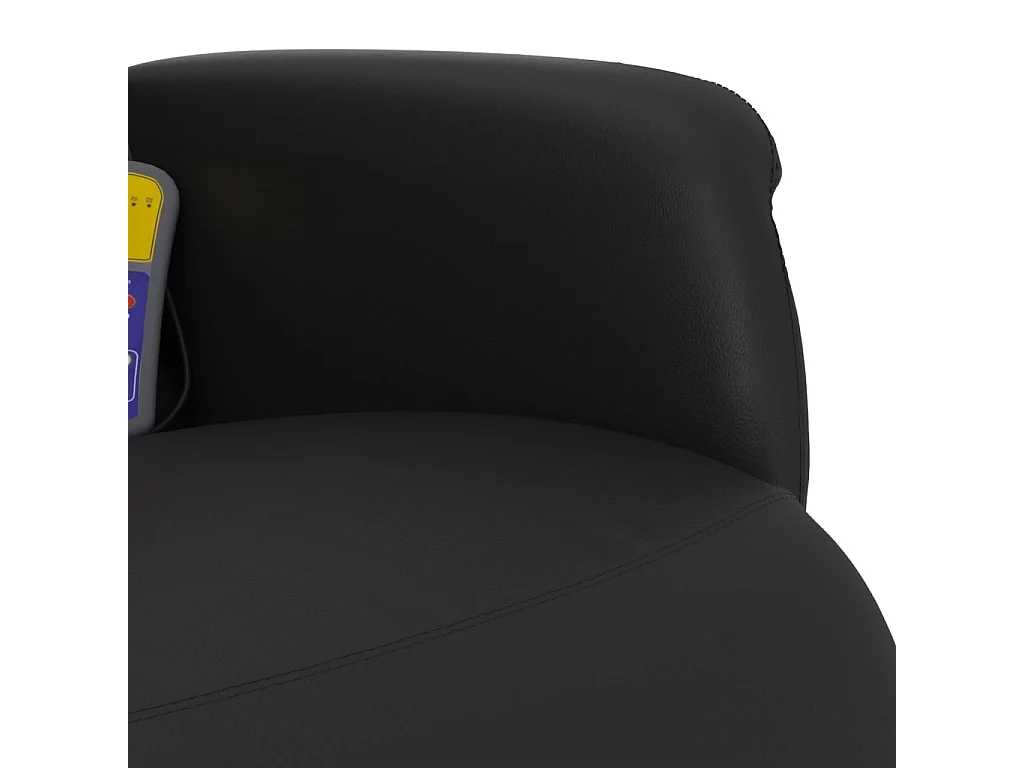 Cadeira massagens reclinável c/apoio pés couro artificial preto