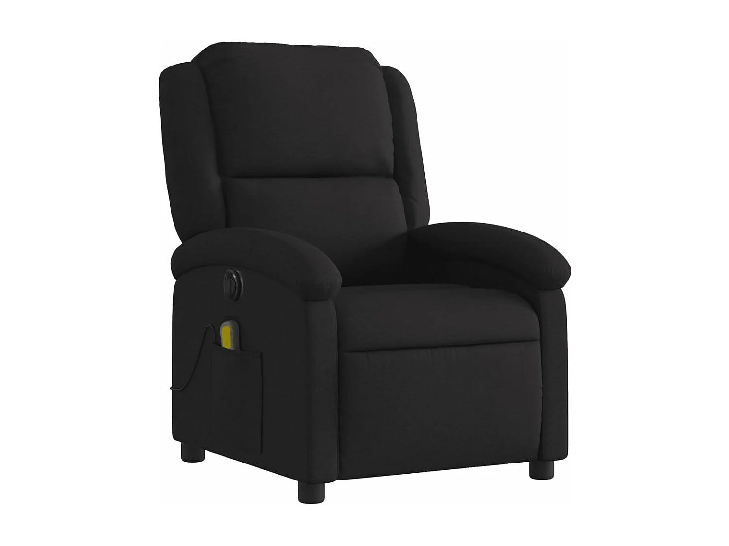 Fauteuil massant inclinable électrique Noir Tissu