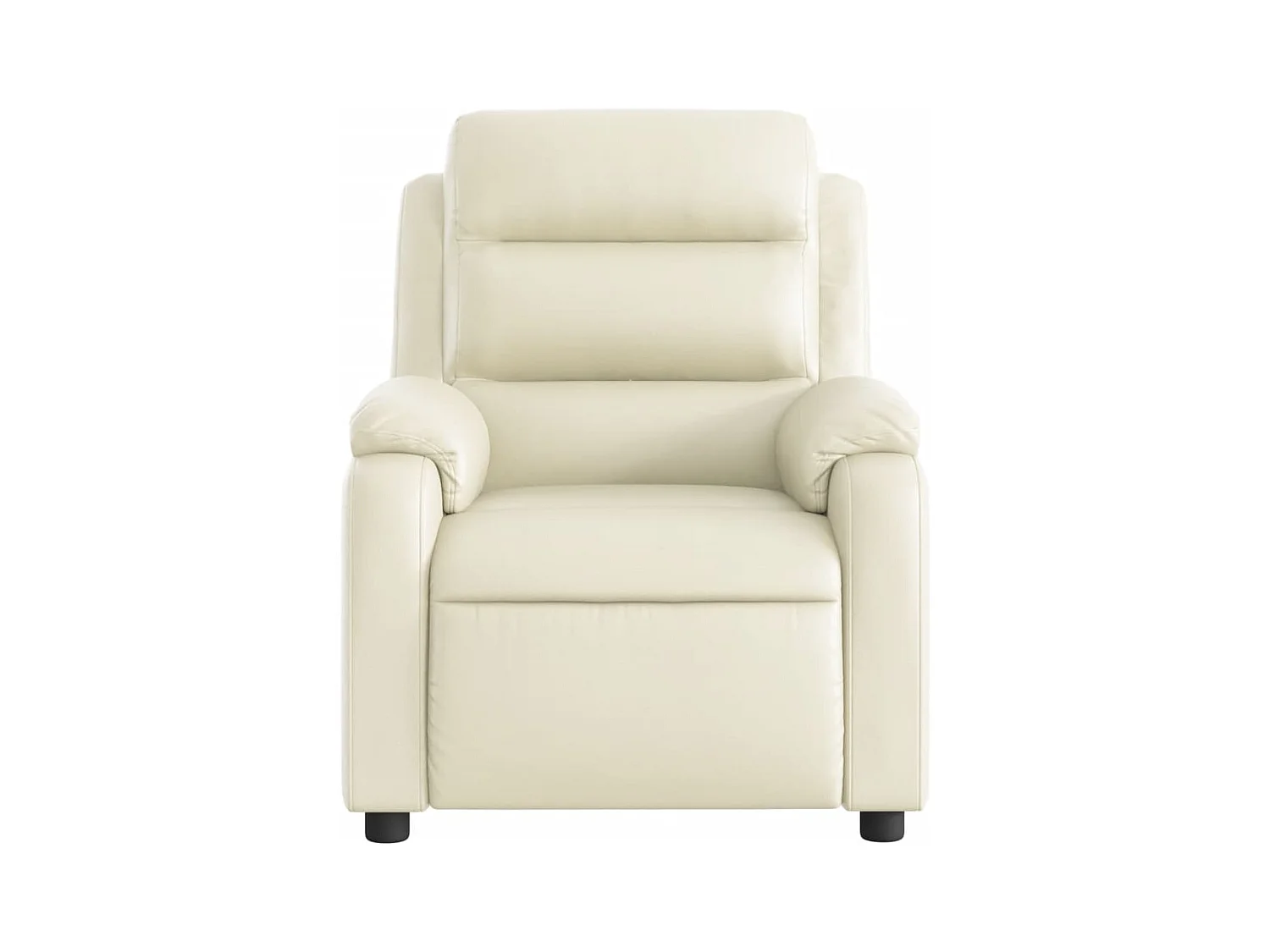 Fauteuil inclinable massant Crème Similicuir