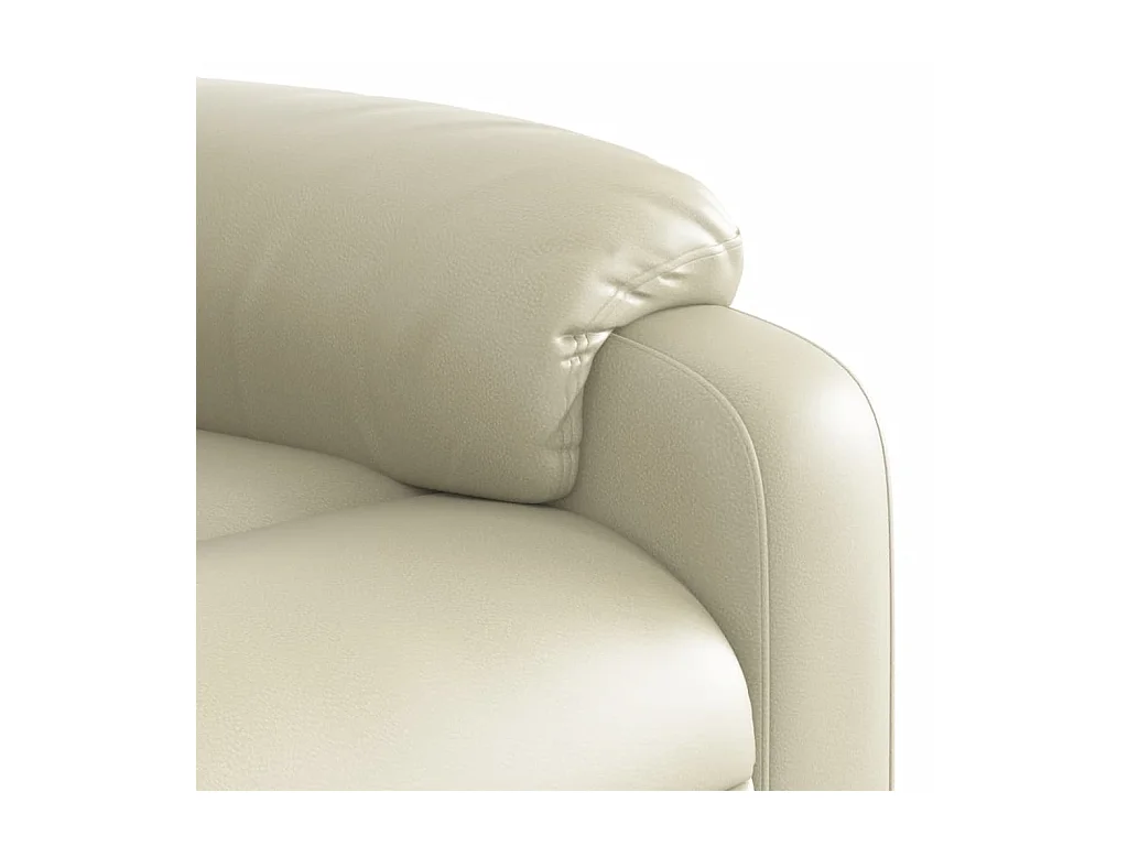 Fauteuil inclinable massant Crème Similicuir