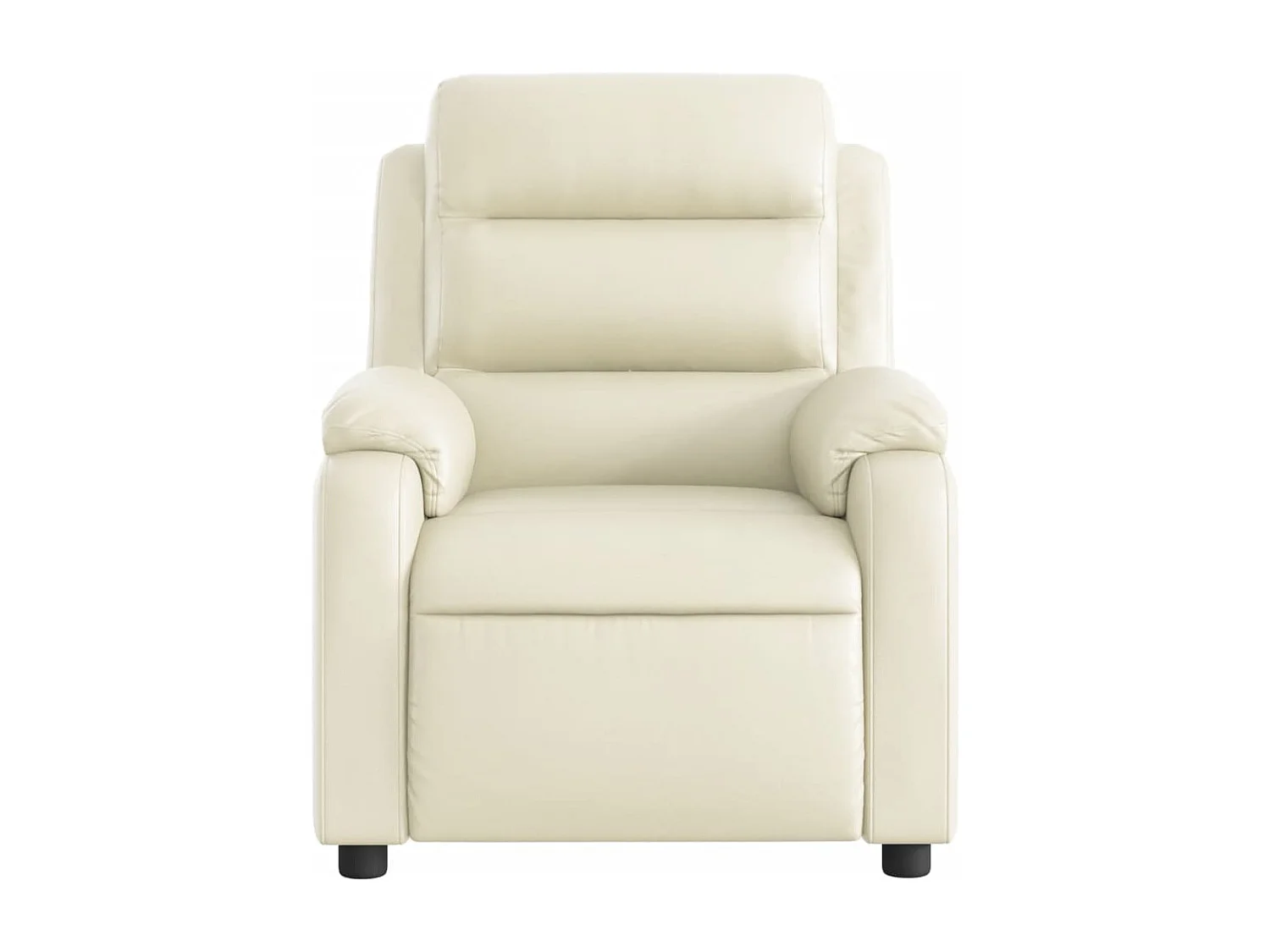 Fauteuil inclinable massant Crème Similicuir