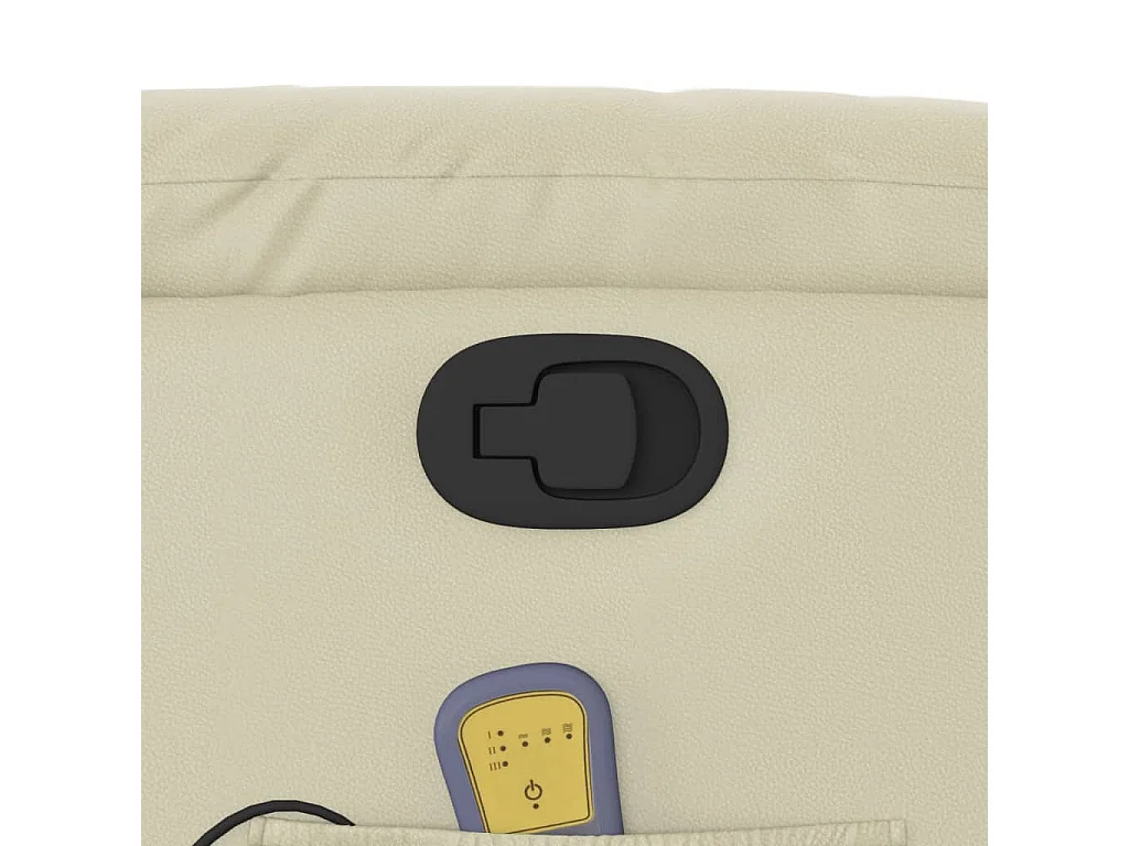 Fauteuil inclinable massant Crème Similicuir
