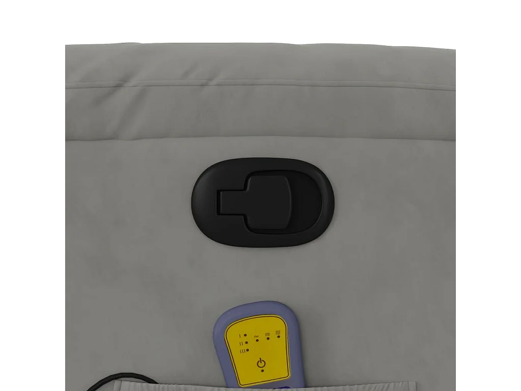 Poltrona de massagens reclinável tecido microfibra cinza-claro