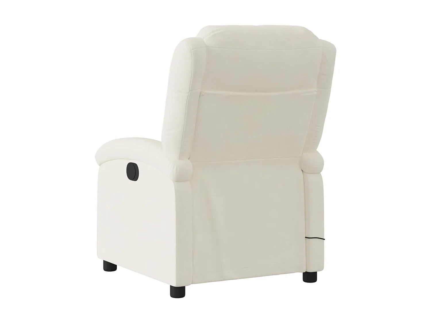 Fauteuil inclinable massant électrique crème velours