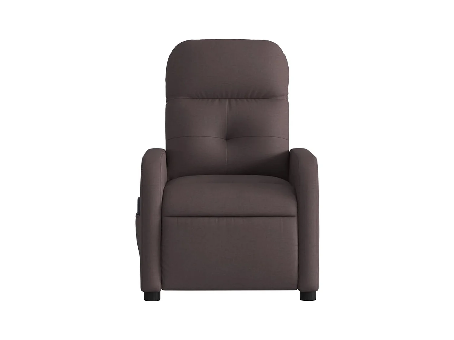 Fauteuil massant inclinable électrique Marron foncé Tissu