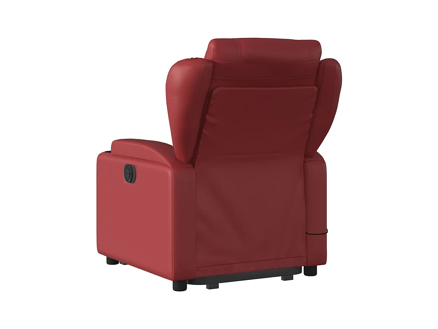 Poltrona reclin. elevatória elétrica couro artif vermelho-tinto