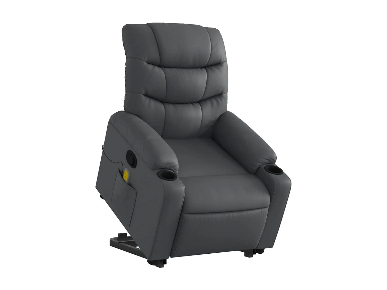 Fauteuil inclinable massant Gris Similicuir