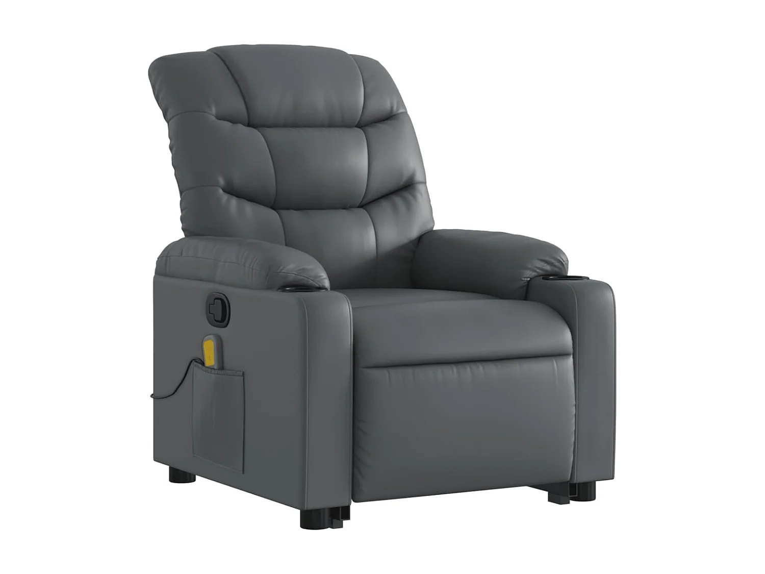 Fauteuil inclinable massant Gris Similicuir