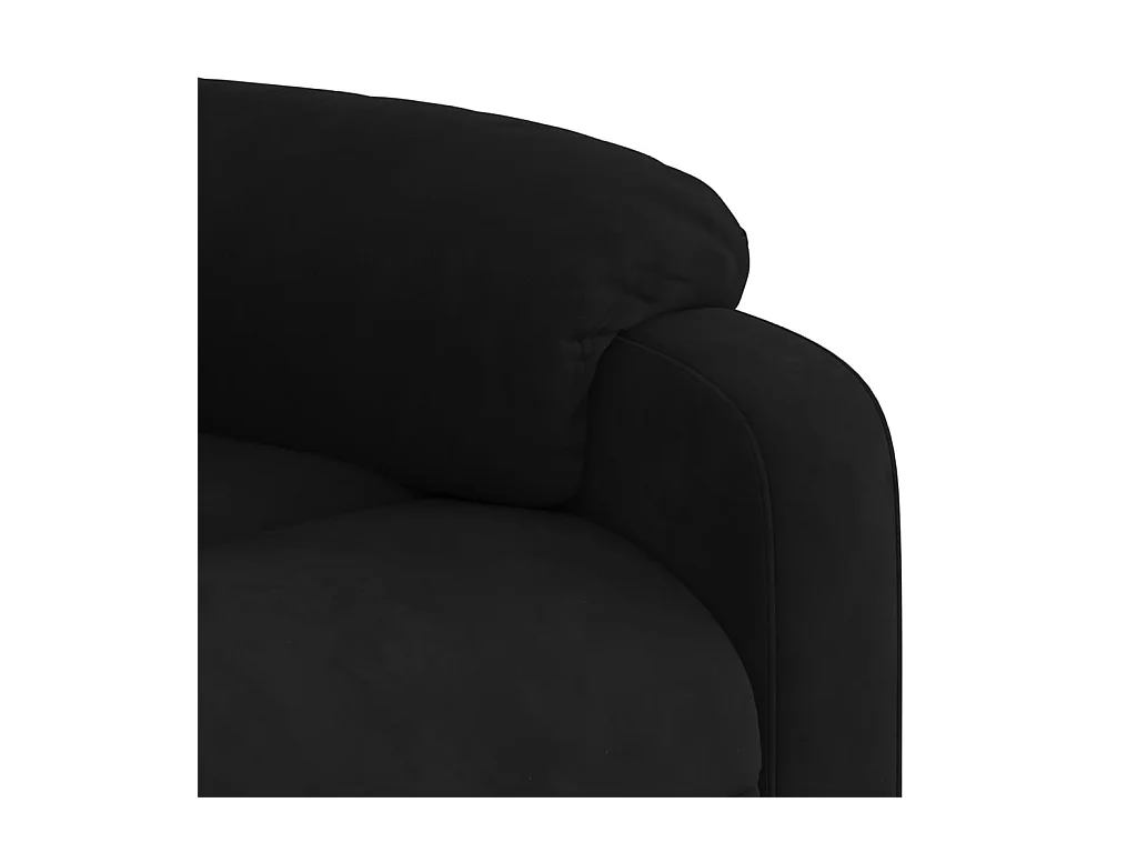 Fauteuil massant inclinable noir velours