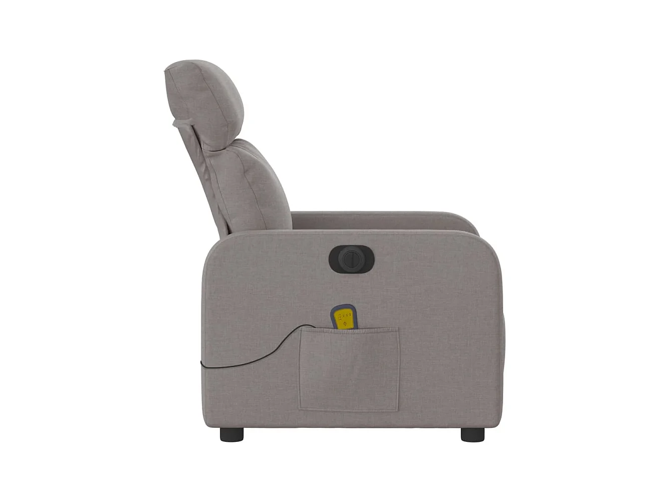 Fauteuil massant inclinable électrique Taupe Tissu
