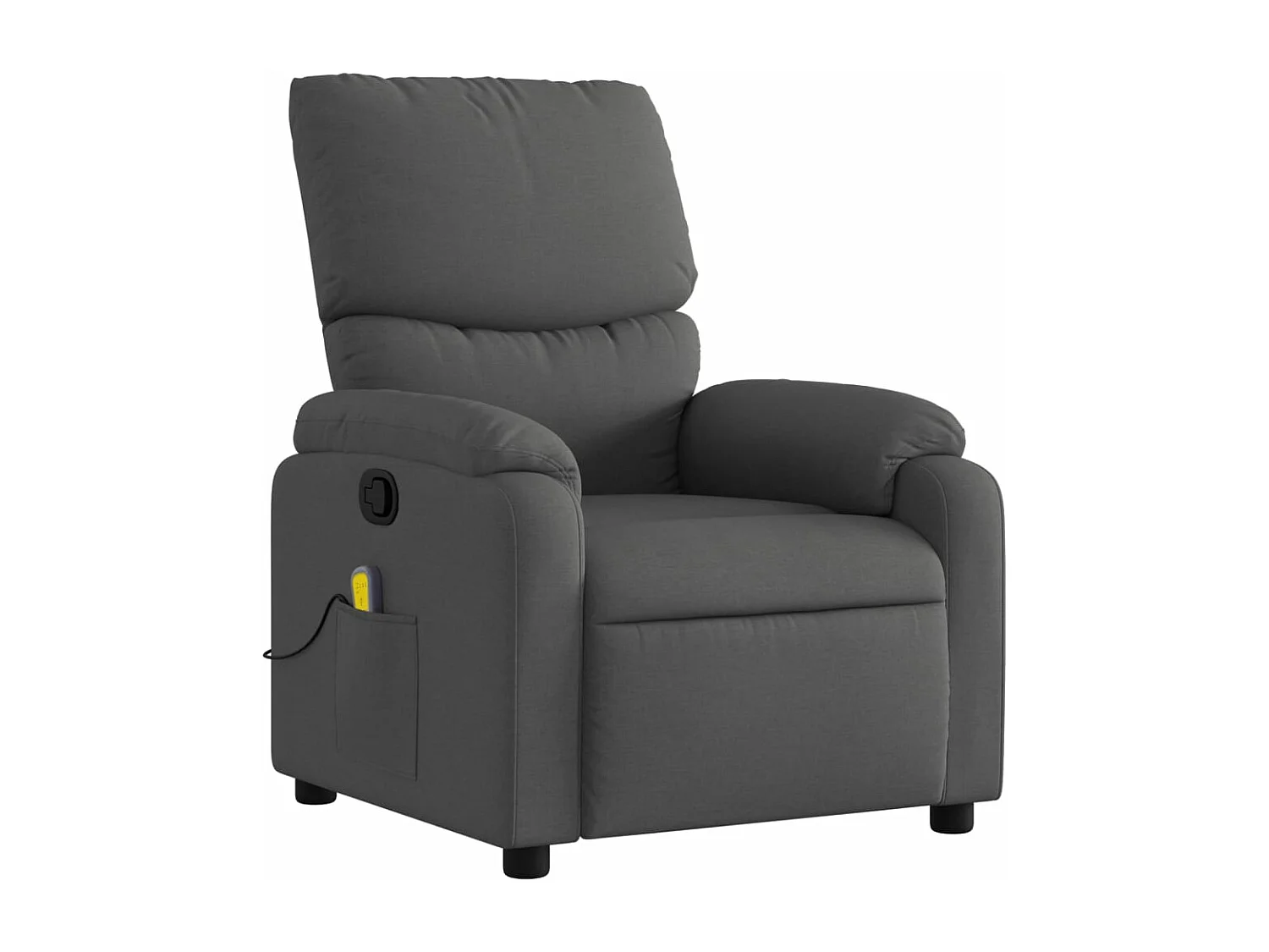 Fauteuil massant inclinable Gris foncé Tissu