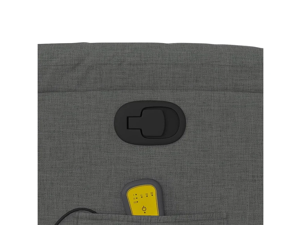 Fauteuil massant inclinable Gris foncé Tissu