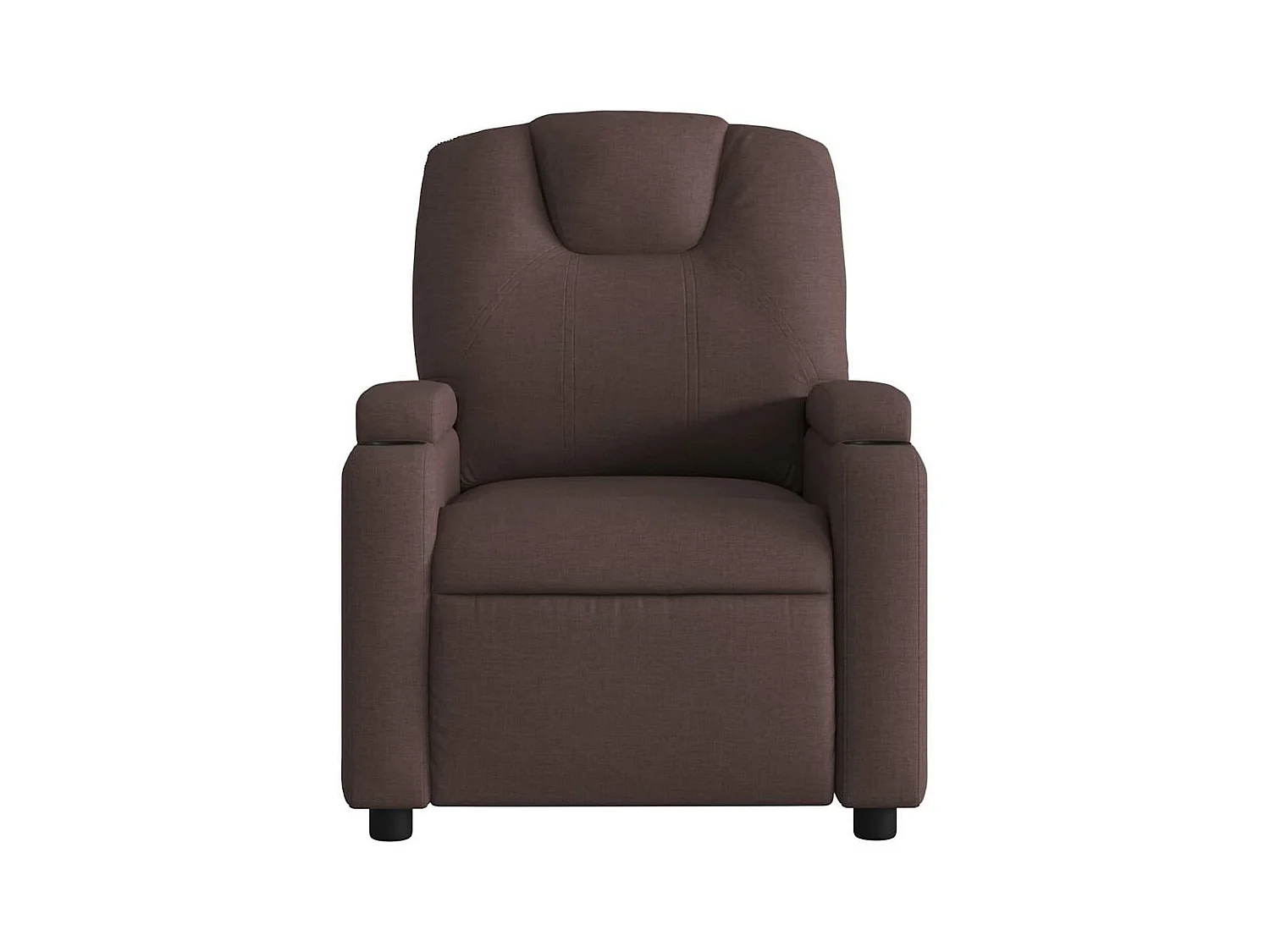 Fauteuil massant inclinable Marron foncé Tissu