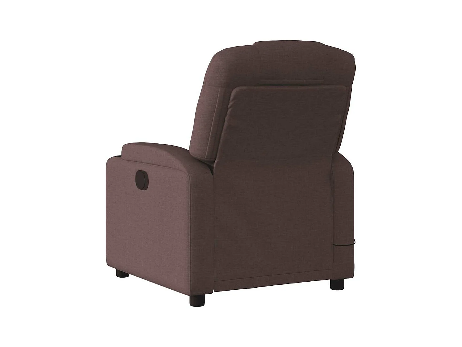Fauteuil massant inclinable Marron foncé Tissu
