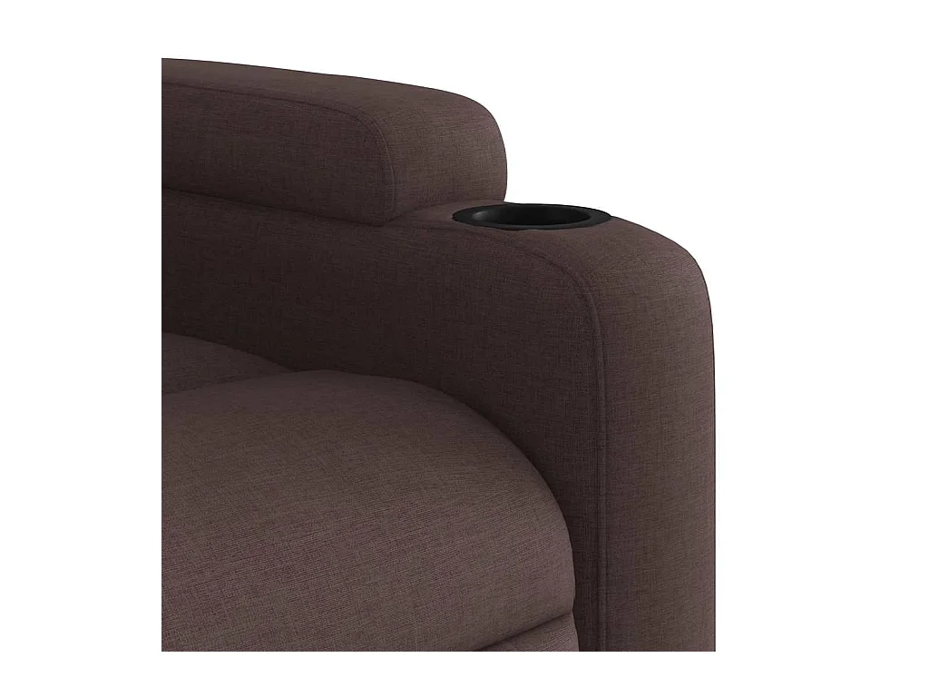 Fauteuil massant inclinable Marron foncé Tissu