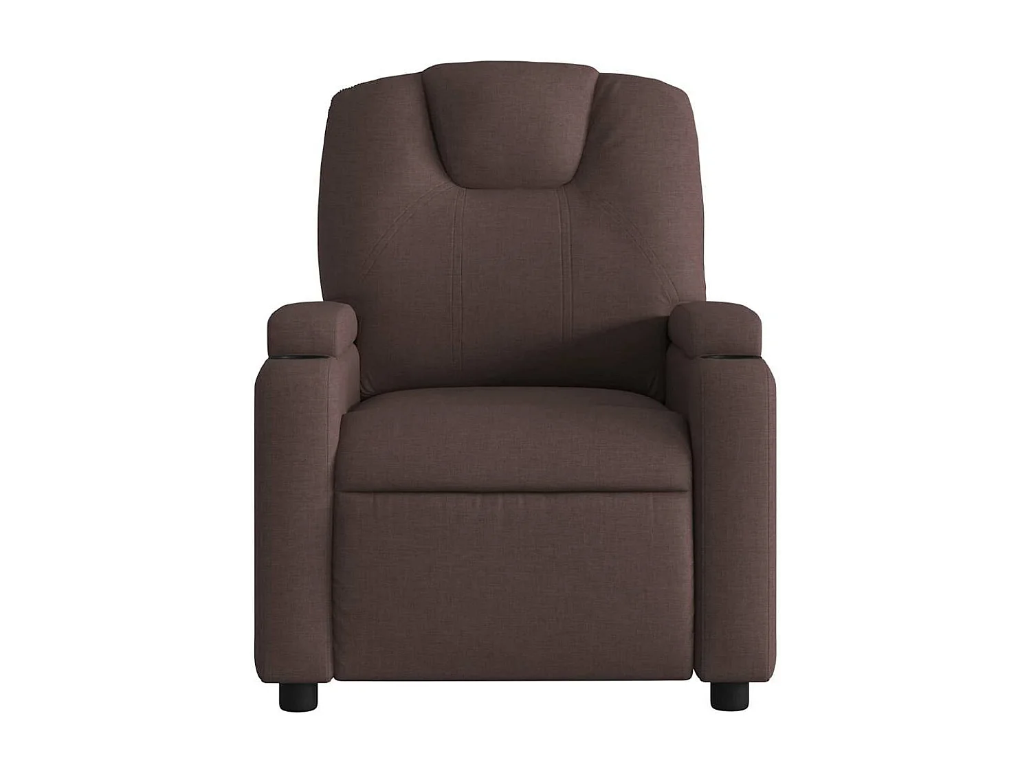 Fauteuil massant inclinable Marron foncé Tissu