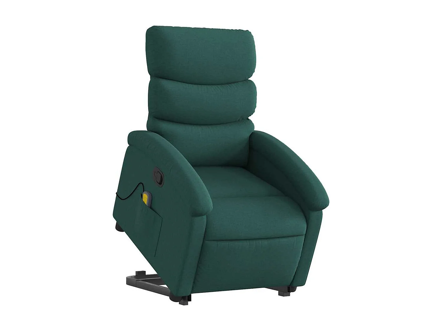 Fauteuil inclinable massant Vert foncé Tissu
