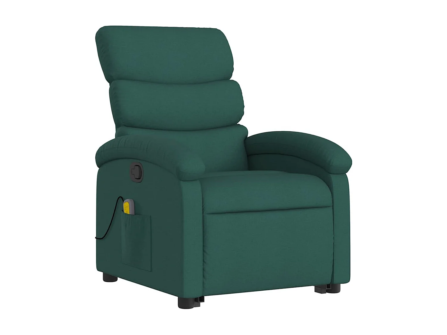 Fauteuil inclinable massant Vert foncé Tissu