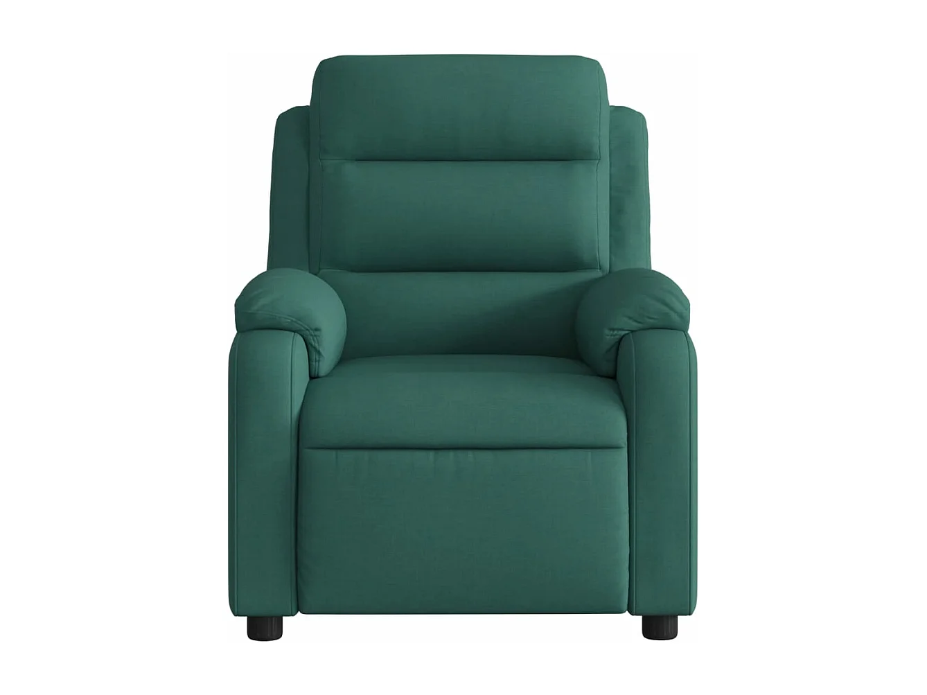 Fauteuil massant inclinable électrique Vert foncé Tissu
