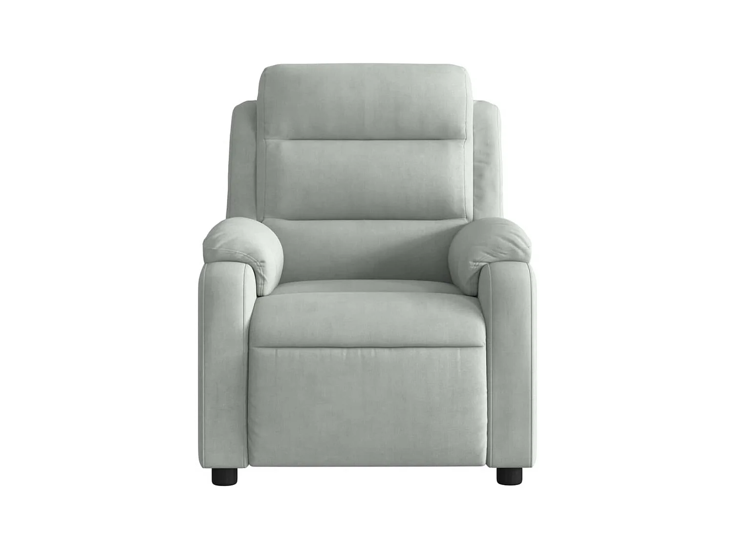 Fauteuil massant inclinable gris clair velours