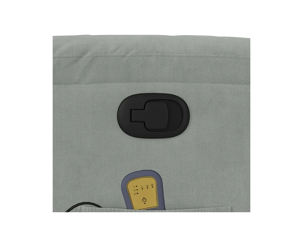 Fauteuil massant inclinable gris clair velours