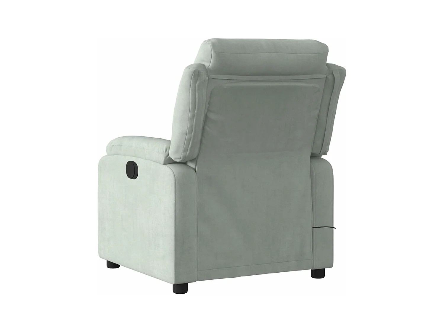Fauteuil massant inclinable gris clair velours