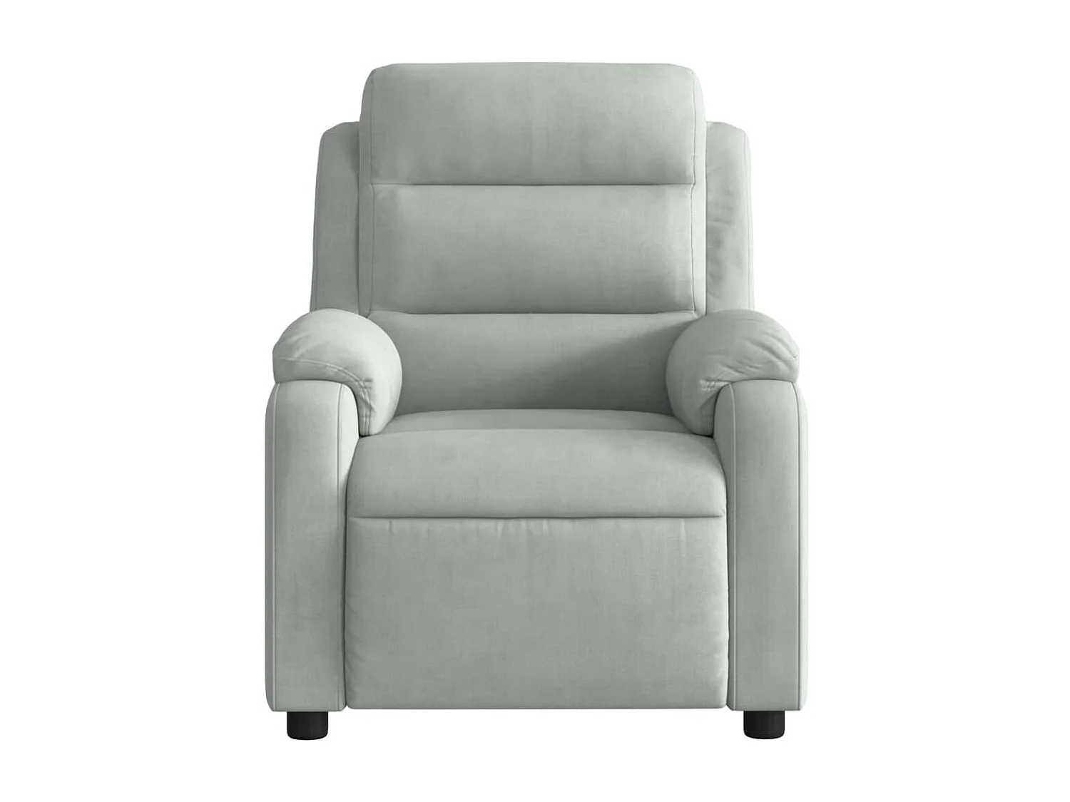 Fauteuil massant inclinable gris clair velours