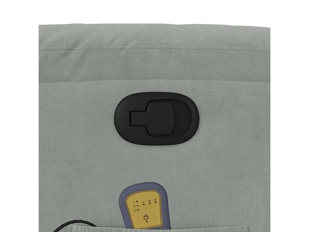 Fauteuil massant inclinable gris clair velours