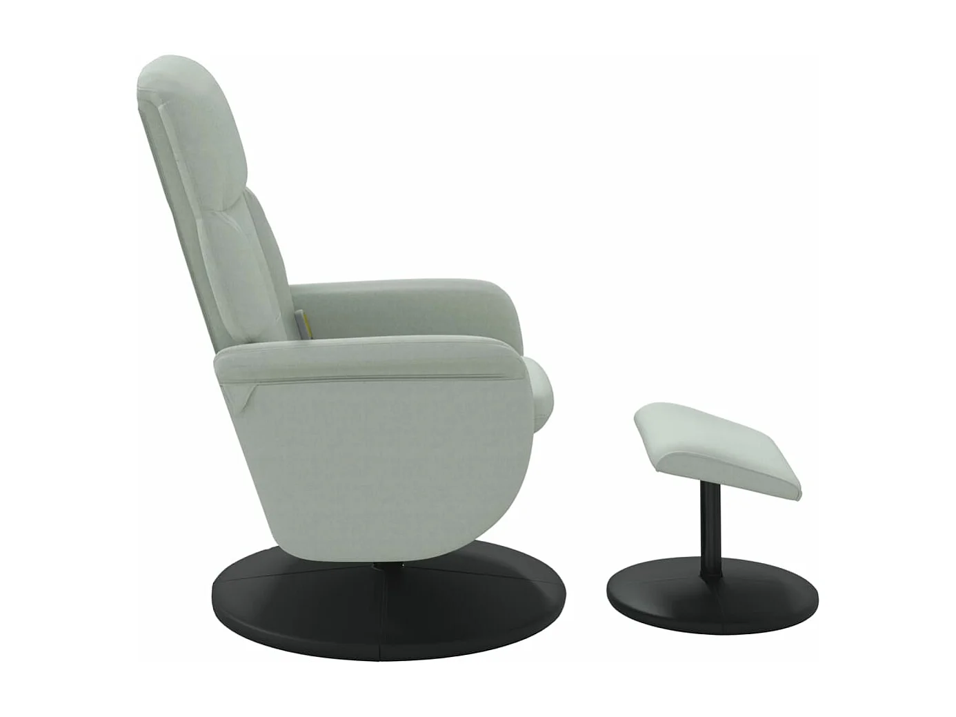 Fauteuil inclinable massant repose-pied gris clair velours
