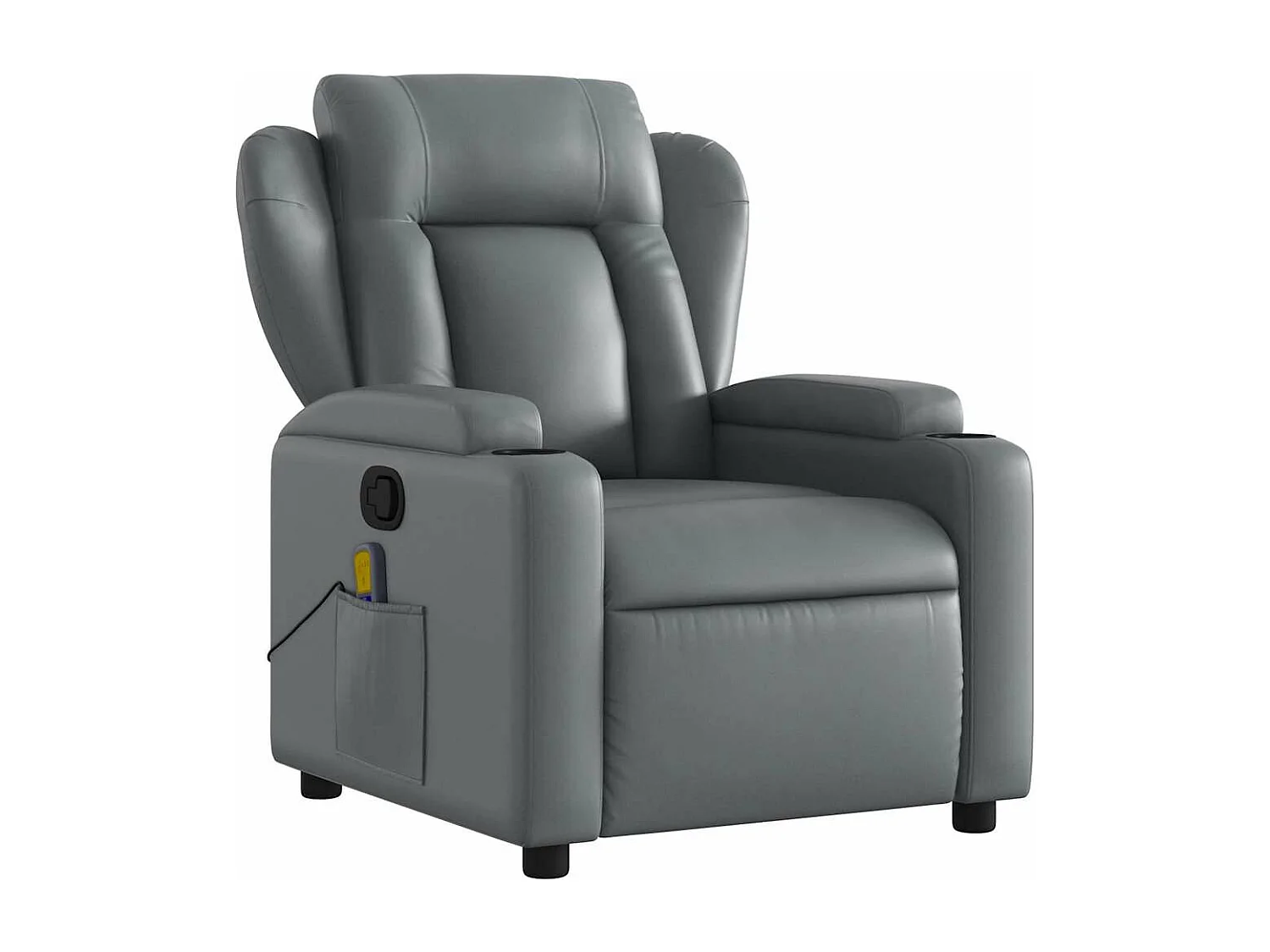 Fauteuil massant inclinable Gris Similicuir