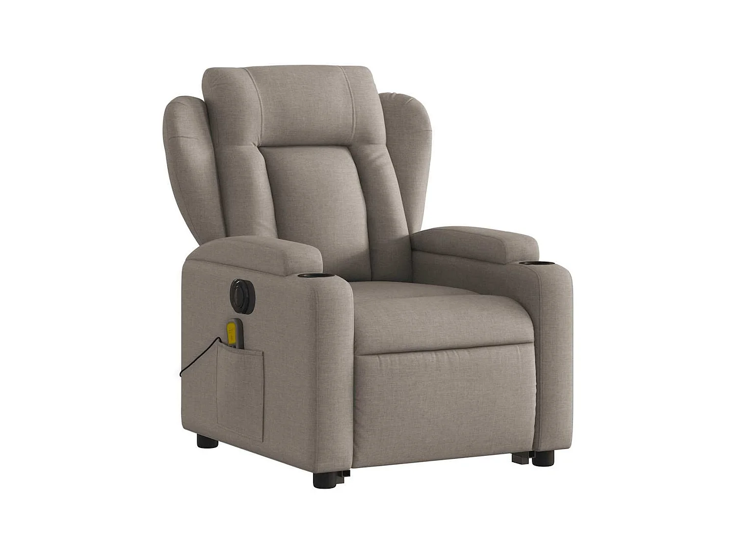 Fauteuil inclinable massant électrique Taupe Tissu