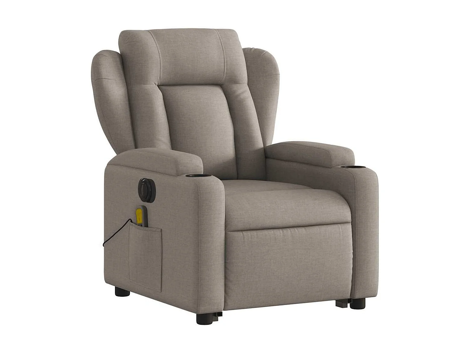 Fauteuil inclinable massant électrique Taupe Tissu