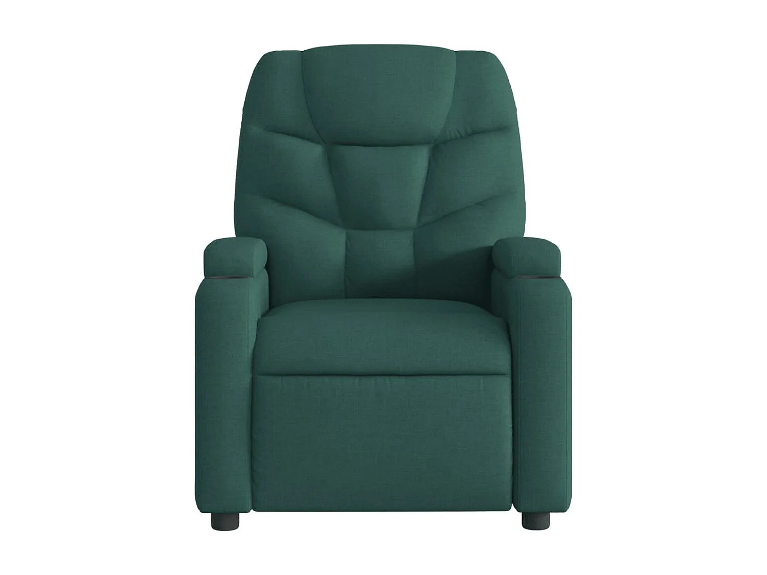 Fauteuil massant inclinable Vert foncé Tissu