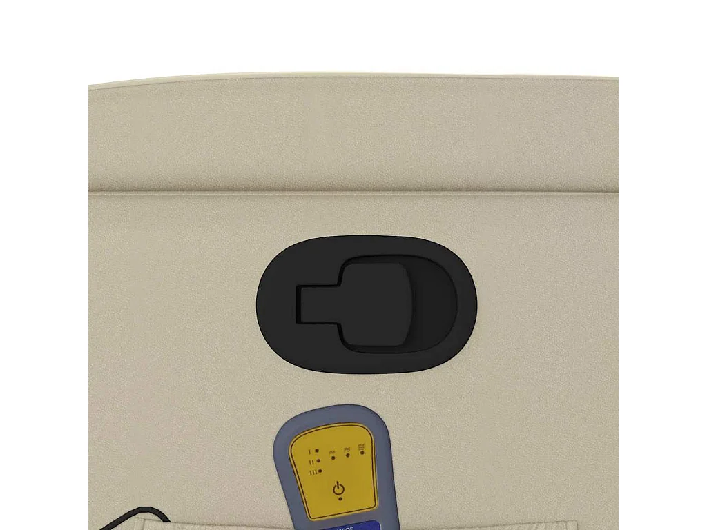 Fauteuil inclinable massant Crème Similicuir