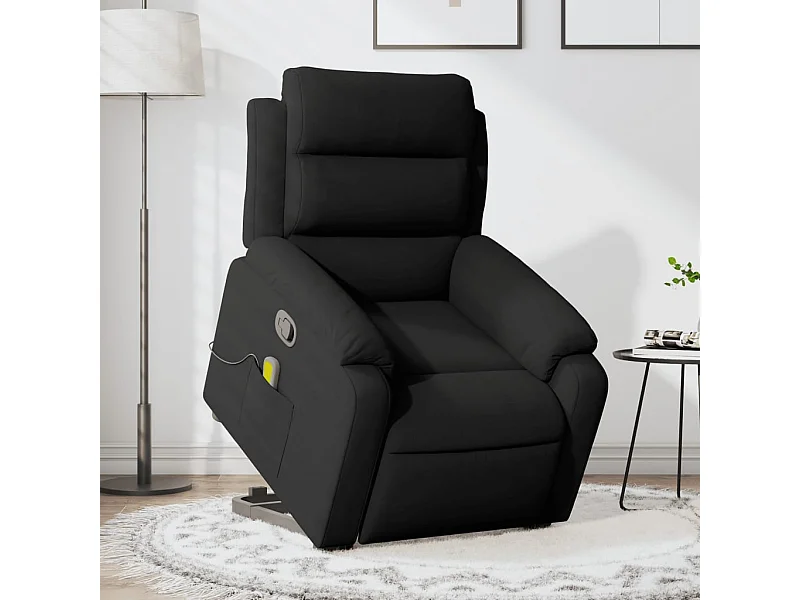 Fauteuil massant inclinable Noir Velours