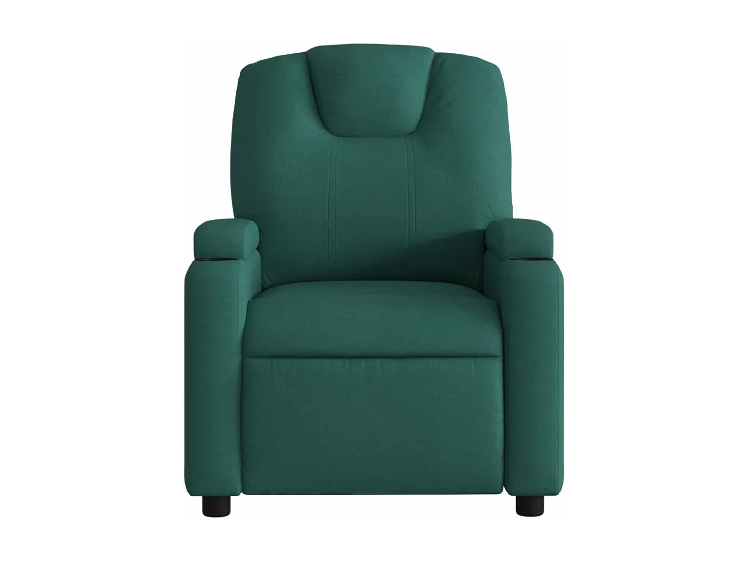 Fauteuil massant inclinable électrique Vert foncé Tissu