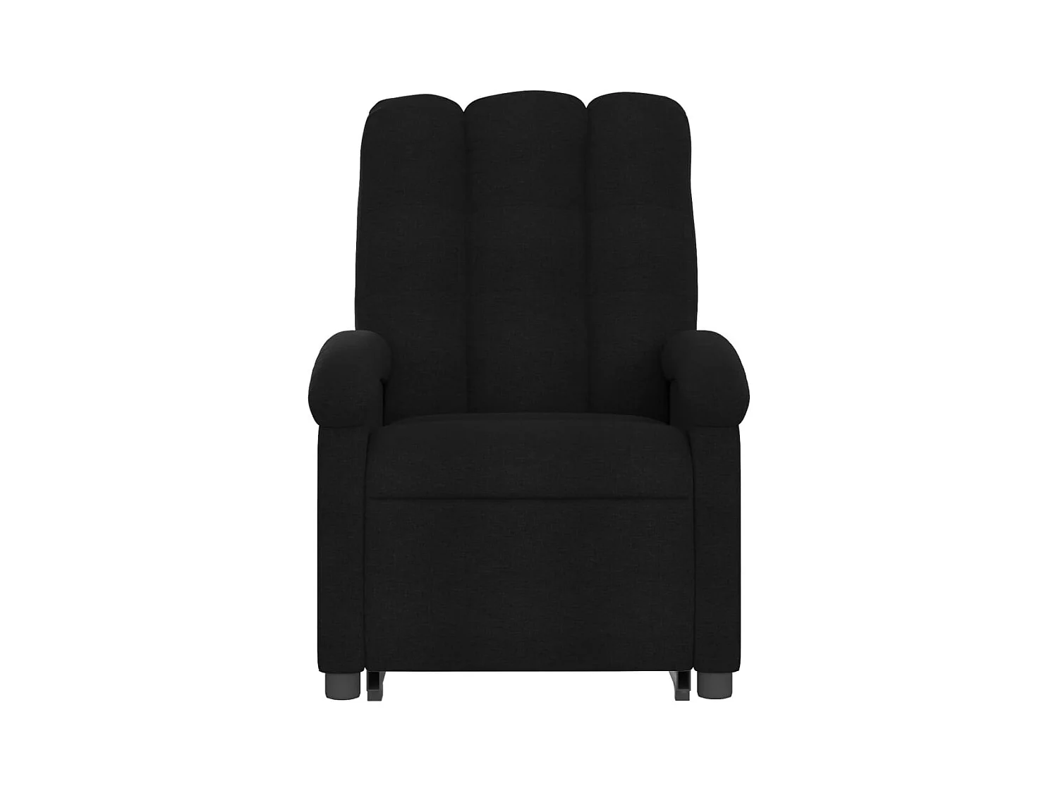 Poltrona elétrica elevatória massagens tecido preto