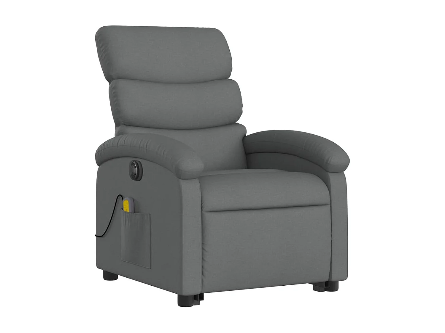 Fauteuil inclinable massant électrique Gris foncé Tissu