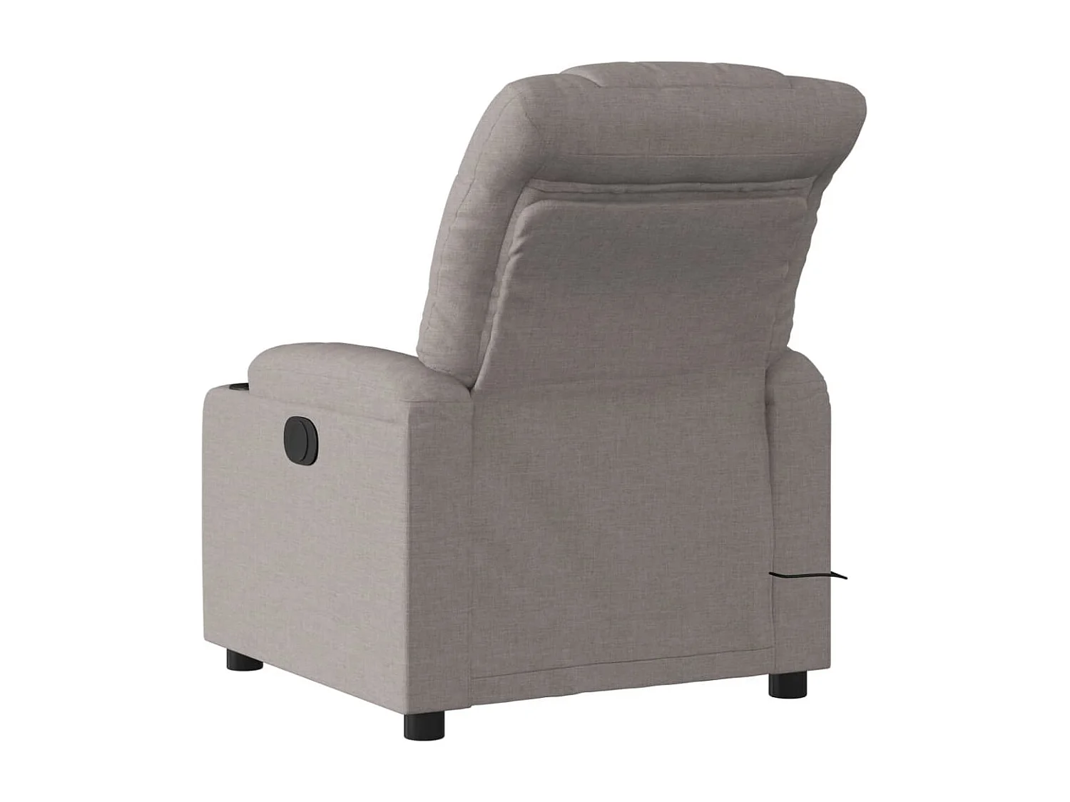 Fauteuil massant inclinable électrique Taupe Tissu