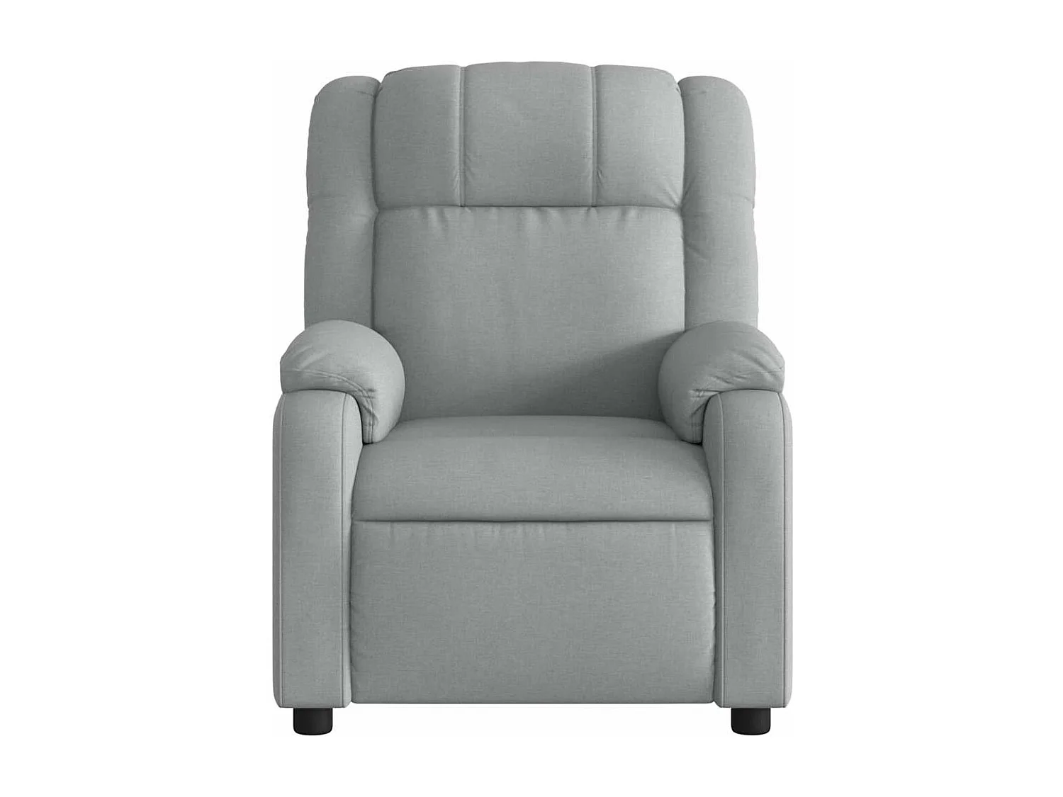 Fauteuil massant inclinable électrique gris clair tissu