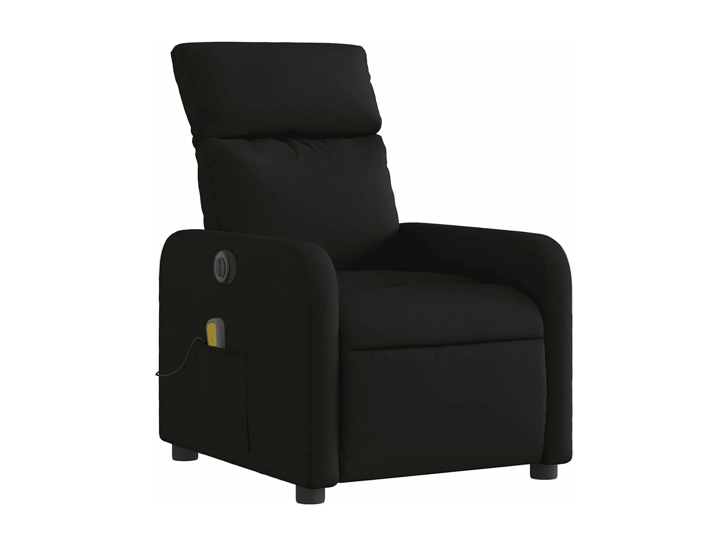 Fauteuil massant inclinable électrique Noir Tissu