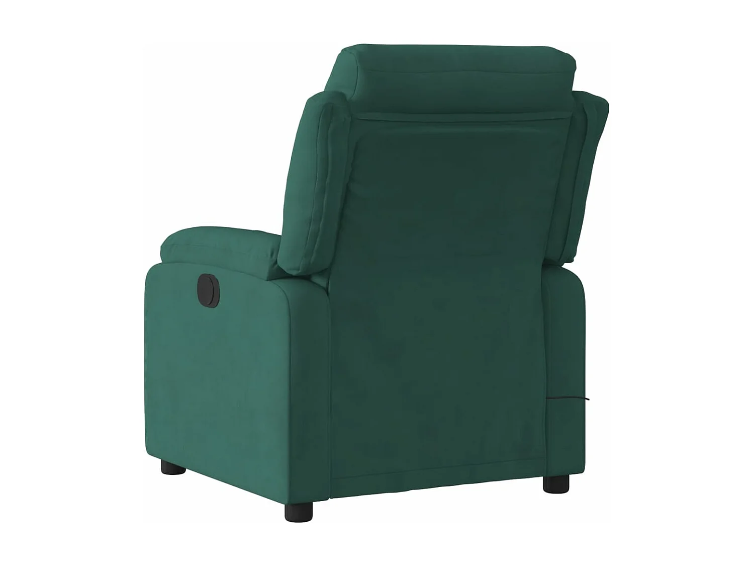 Fauteuil massant inclinable vert foncé velours