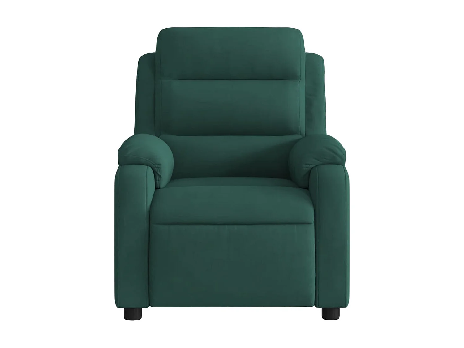 Fauteuil massant inclinable vert foncé velours
