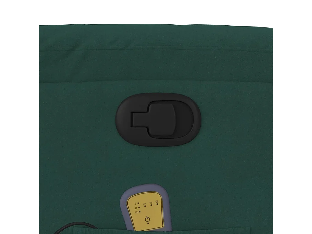 Sillón de masaje reclinable de terciopelo verde oscuro