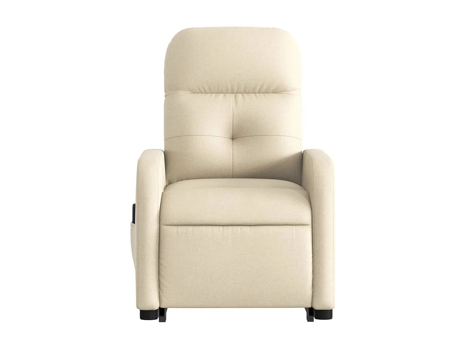 Fauteuil inclinable massant Crème Tissu