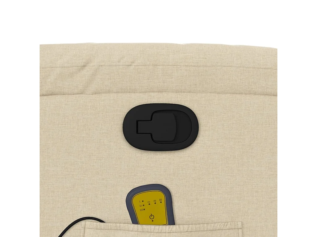 Fauteuil massant inclinable Crème Tissu