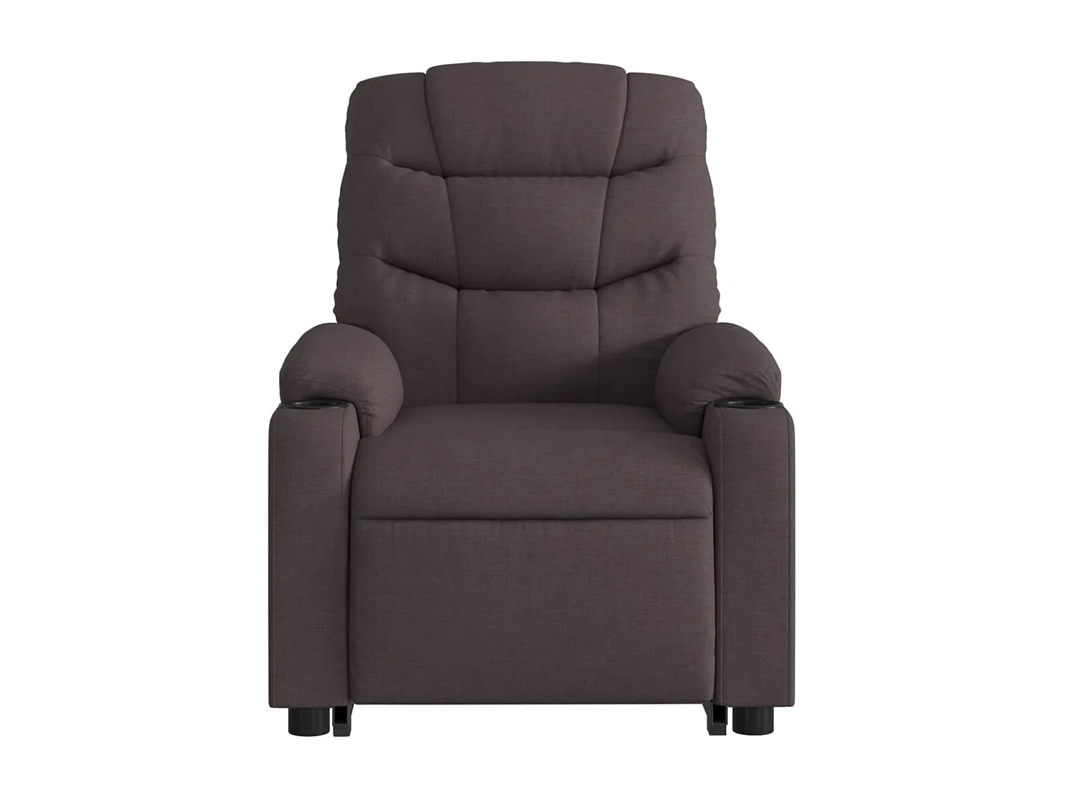 Fauteuil inclinable massant électrique Marron foncé Tissu