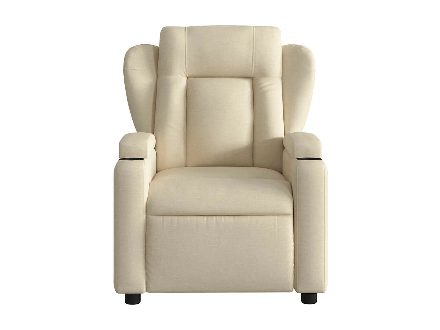 Fauteuil inclinable massant électrique crème tissu